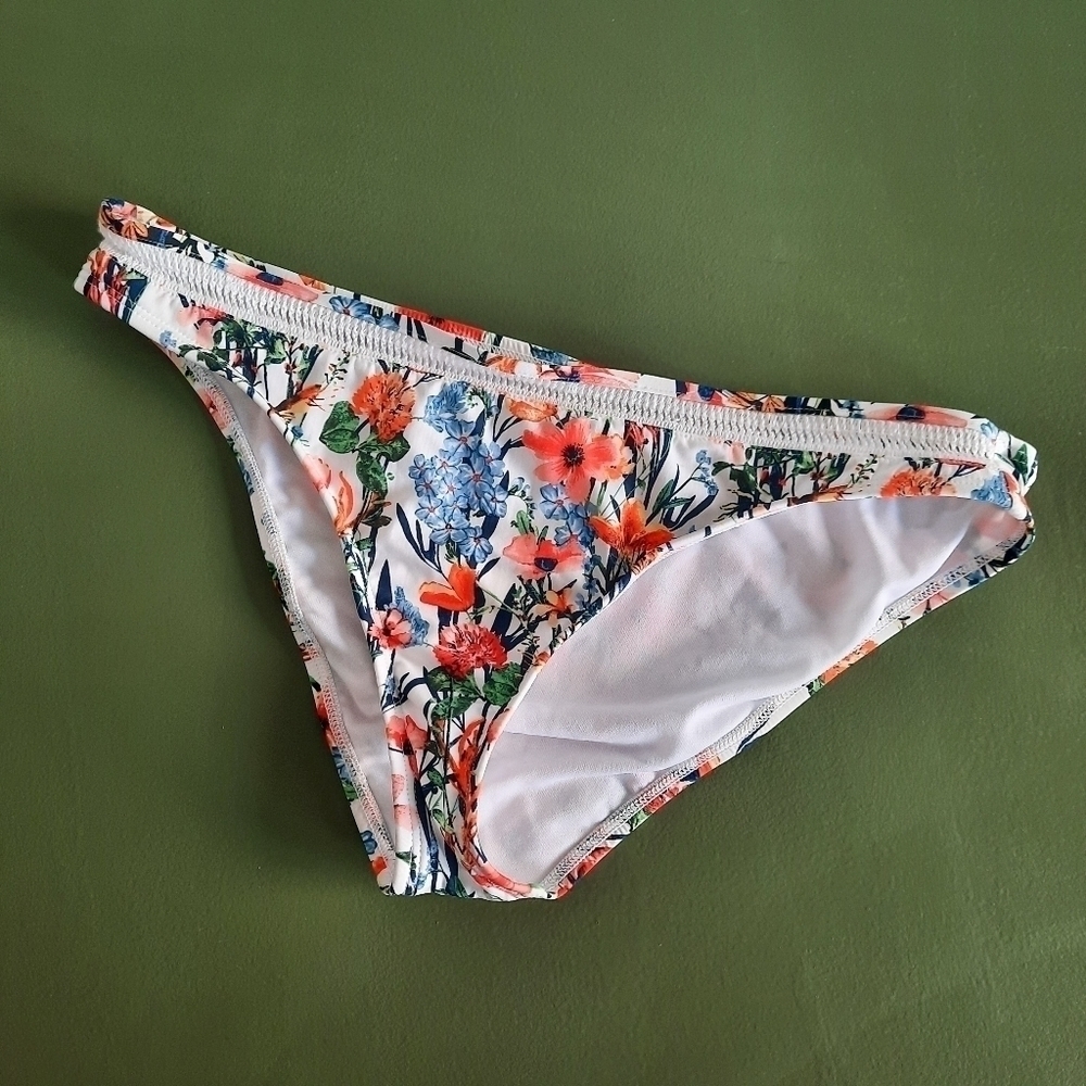 Lucky Brand Floral Bikini Bottom L NWT